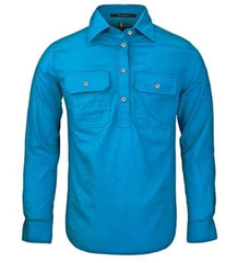 Pilbara Women's Azure Closed Front Long Sleeve Shirt