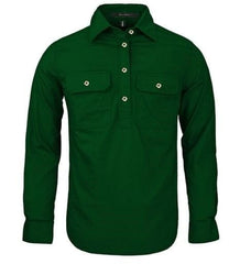 Pilbara Women's Green Closed Front Long Sleeve Shirt
