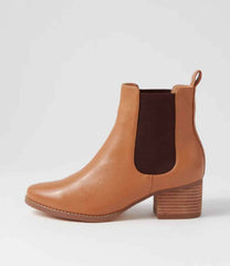 Diana Ferrari Jenika-DF – Tan natural heel leather boot